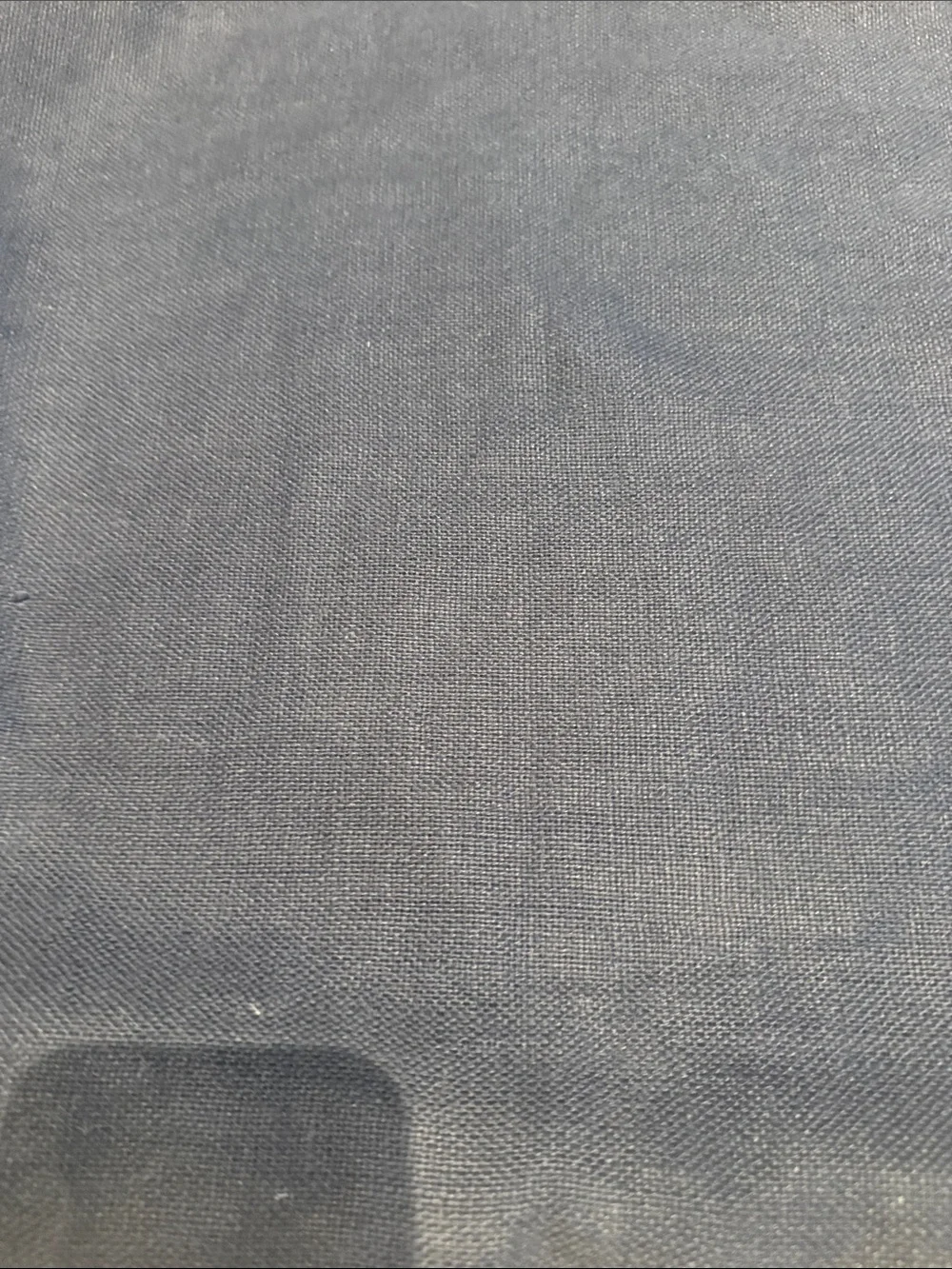 Pottery Barn Navy Square Pillow with Braided Gold Edge